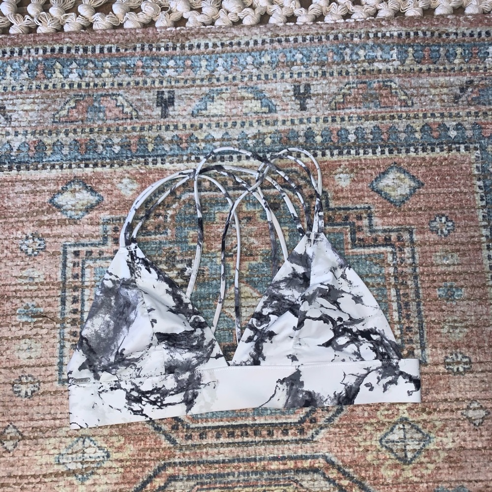PINK Marble print bralette